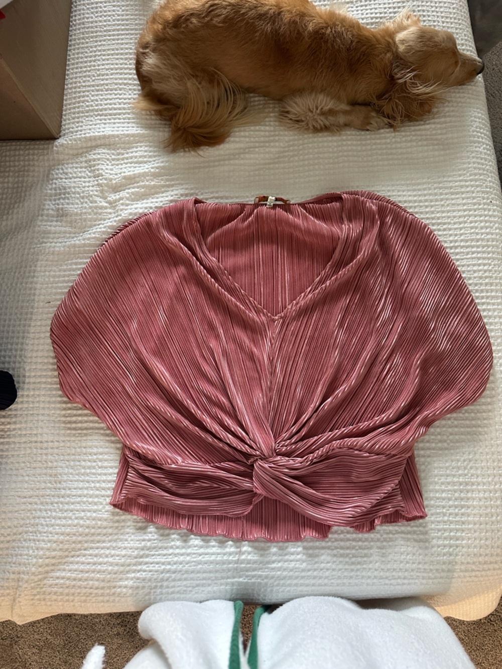 Anthropologie Blouson Top in Dusty Rose
